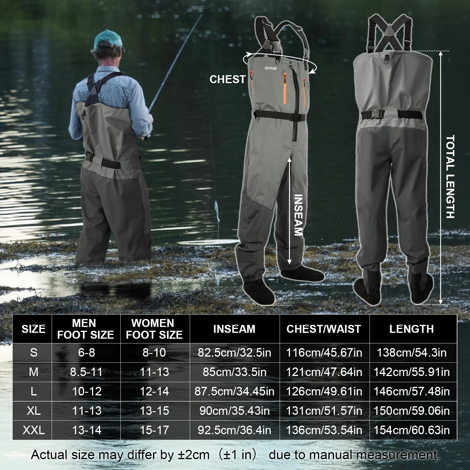 Fishing Waders - Goture 5 couches imperméable à l'eau