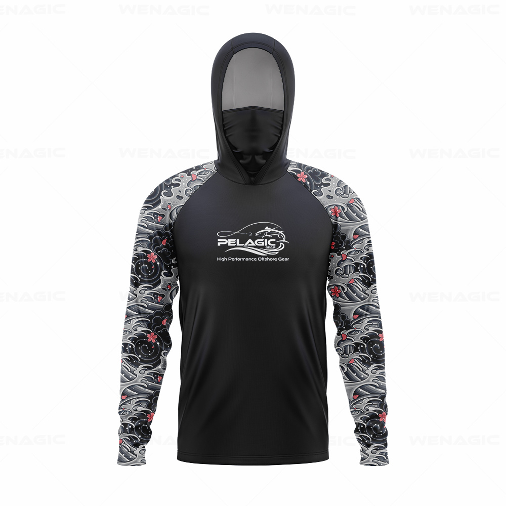 Fishing Shirt Uv Protection - Équipement pélagique hommes capuche chemise de