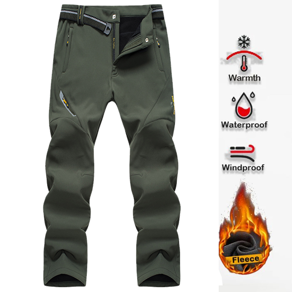 Fishing Pants Waterproof - Pantalon de randonnée pour hommes, Softshell,