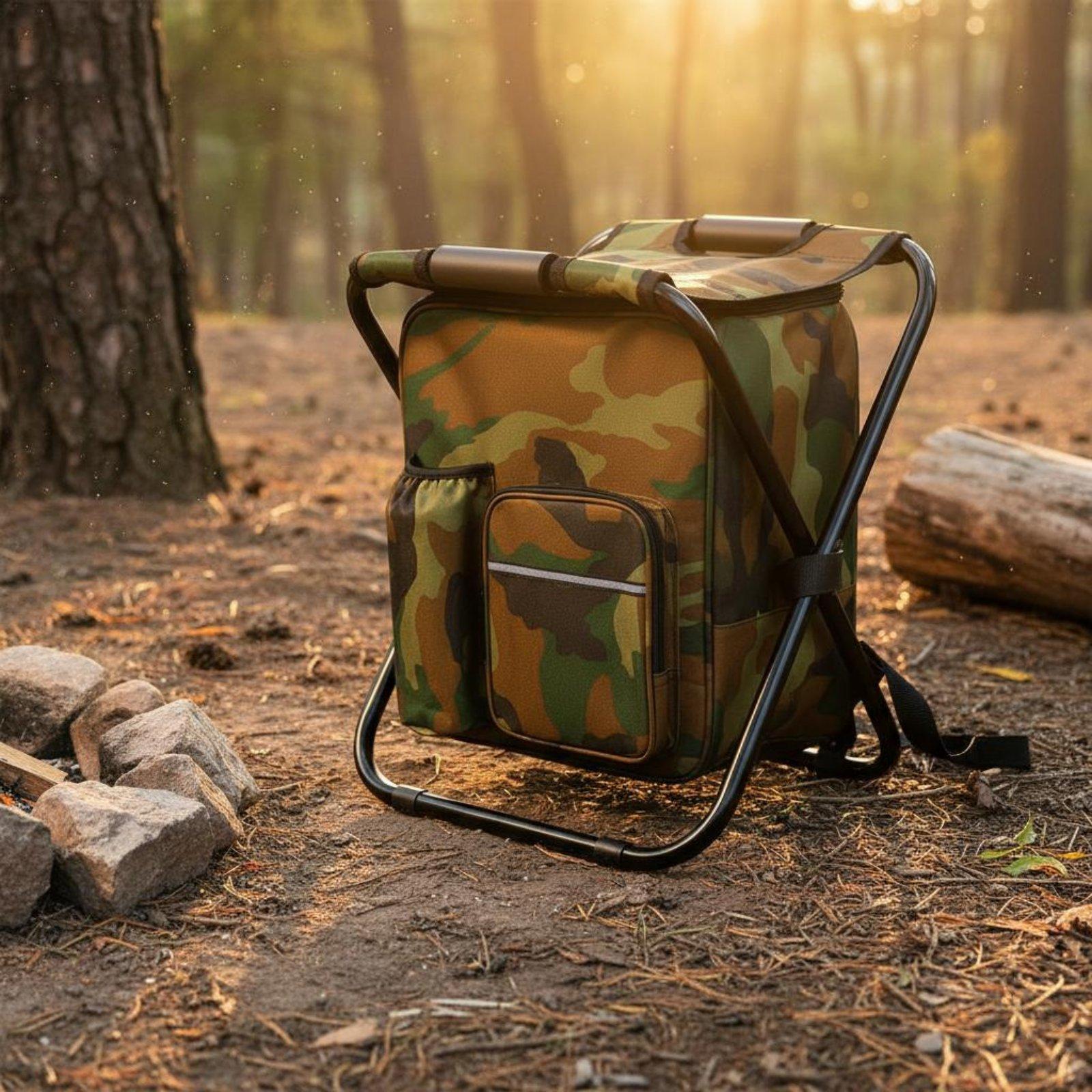 Fishing Backpack - Chaise de camping isotherme pliable multifonctionnelle