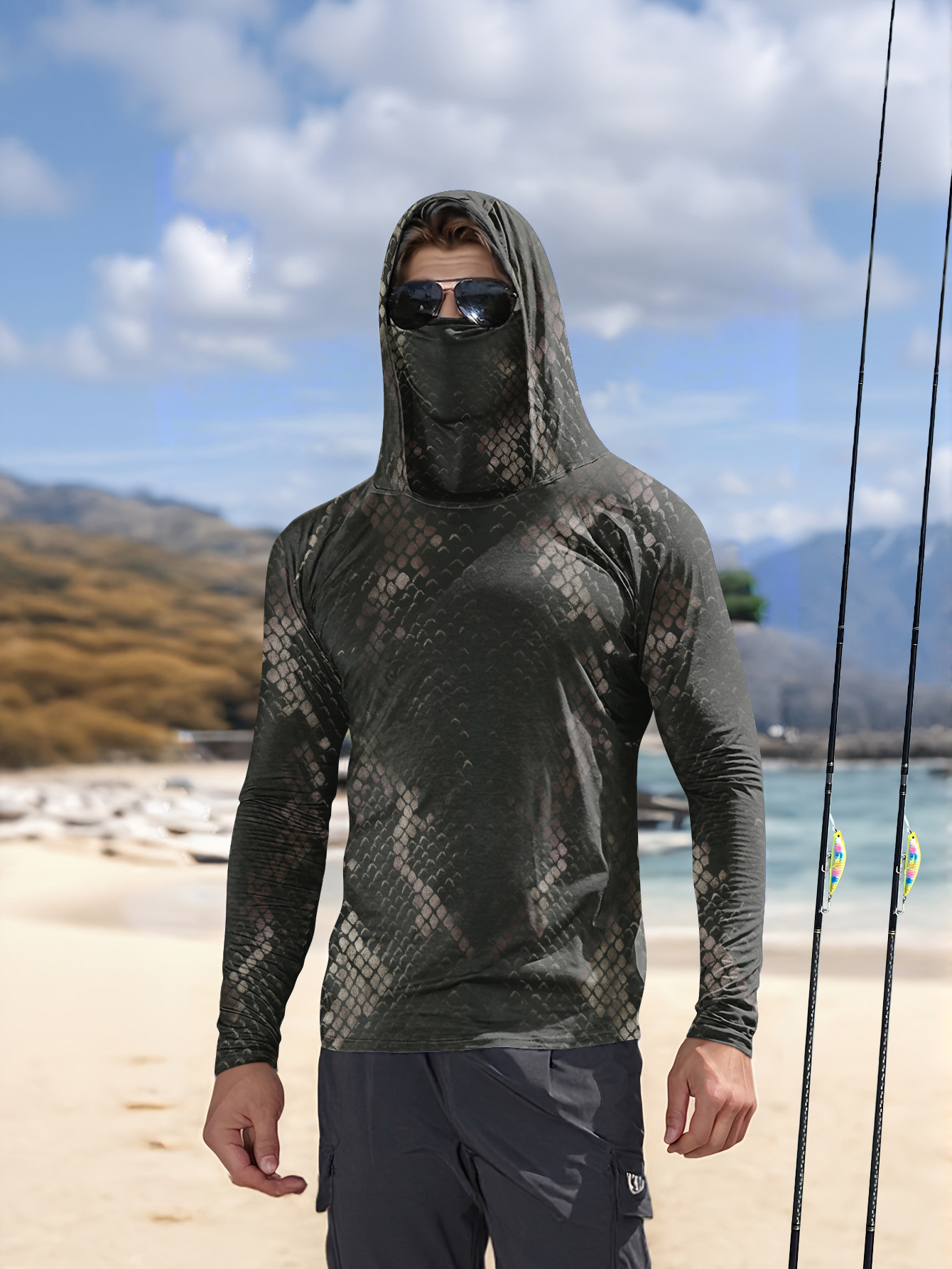 Fishing Shirt Uv Protection - Chemise de pêche pour homme à