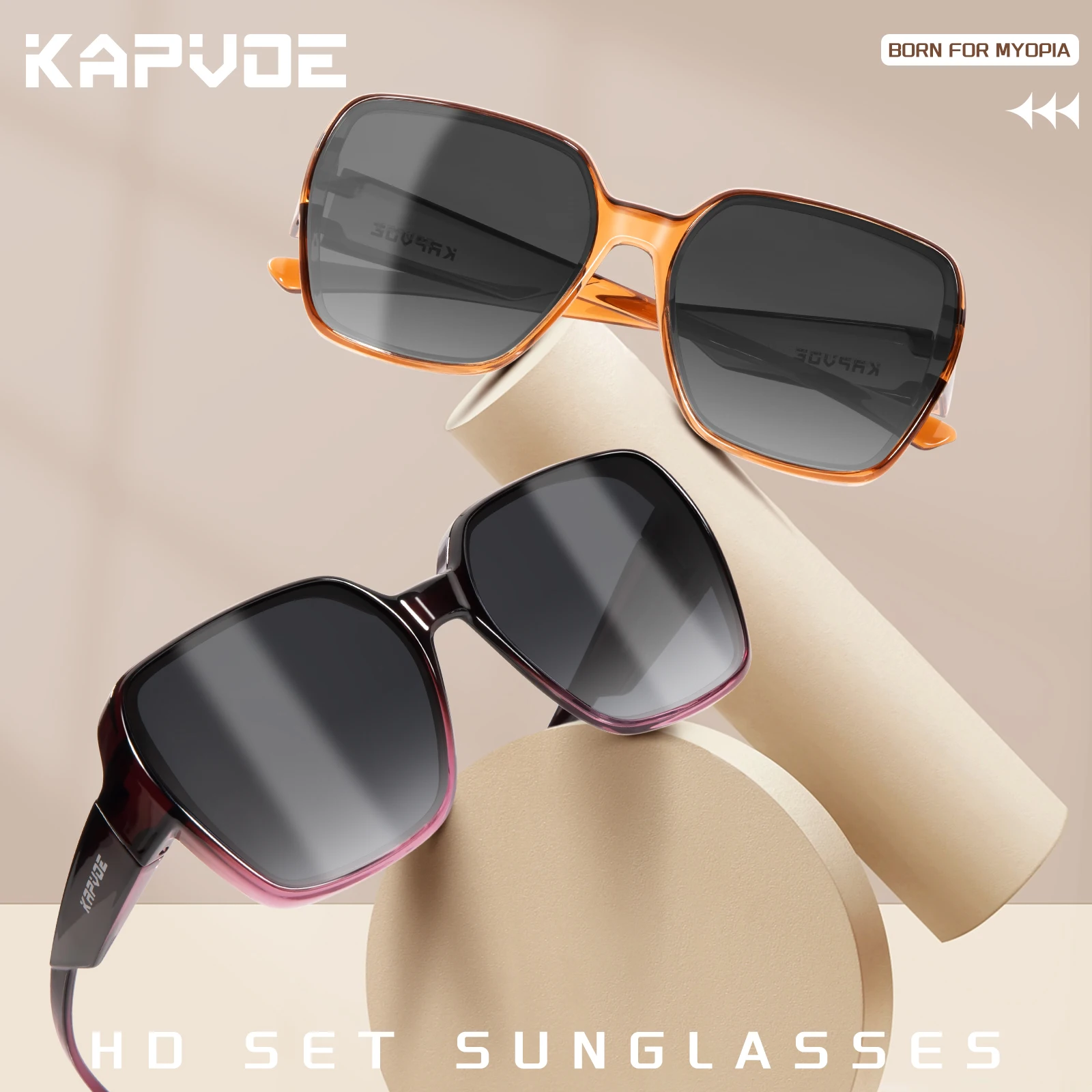 Fishing Sunglasses Polarized - Lunettes de soleil Kapvoe Fitover surdimensionnées