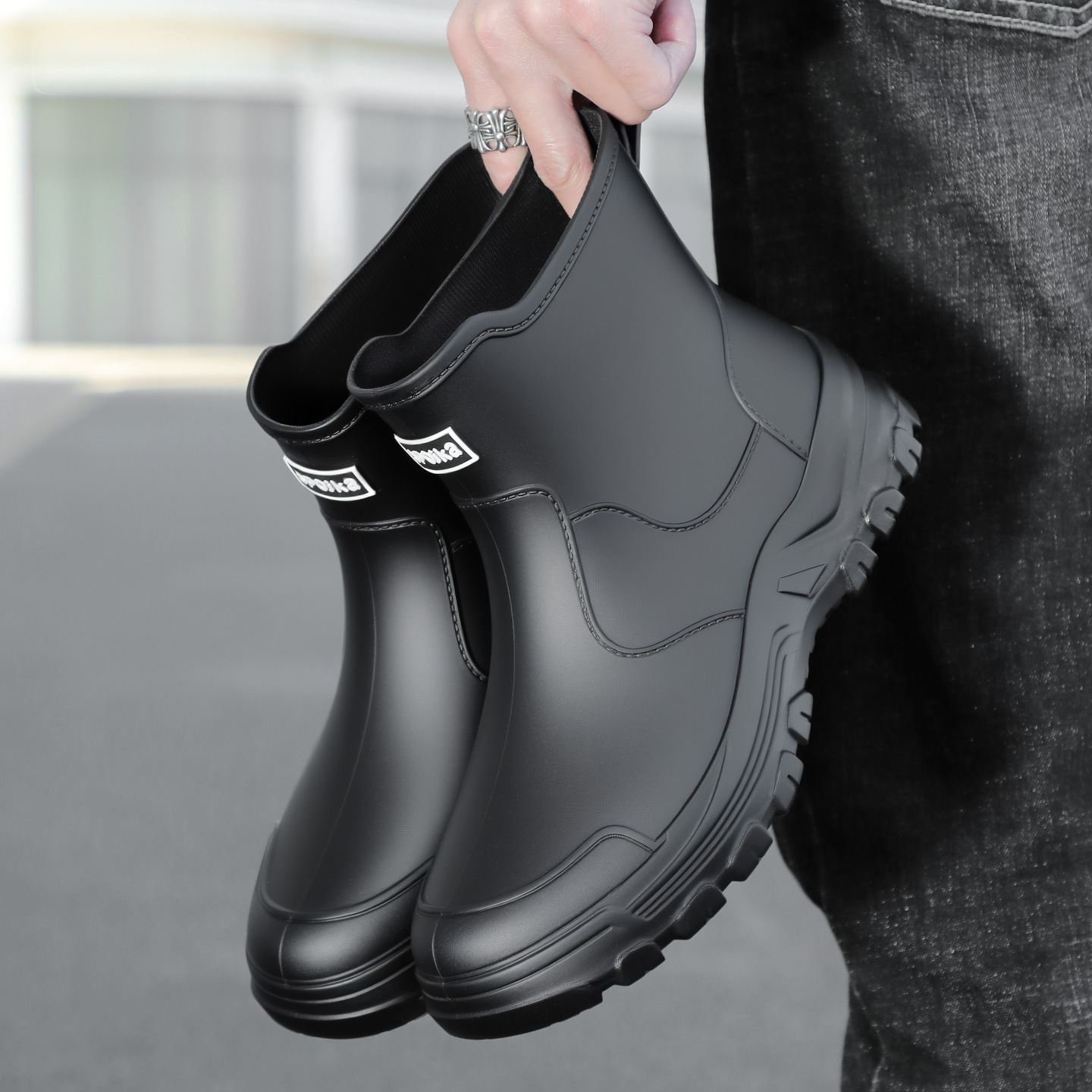 Fishing Boots - Bottes de pluie mi-mollet pour hommes,