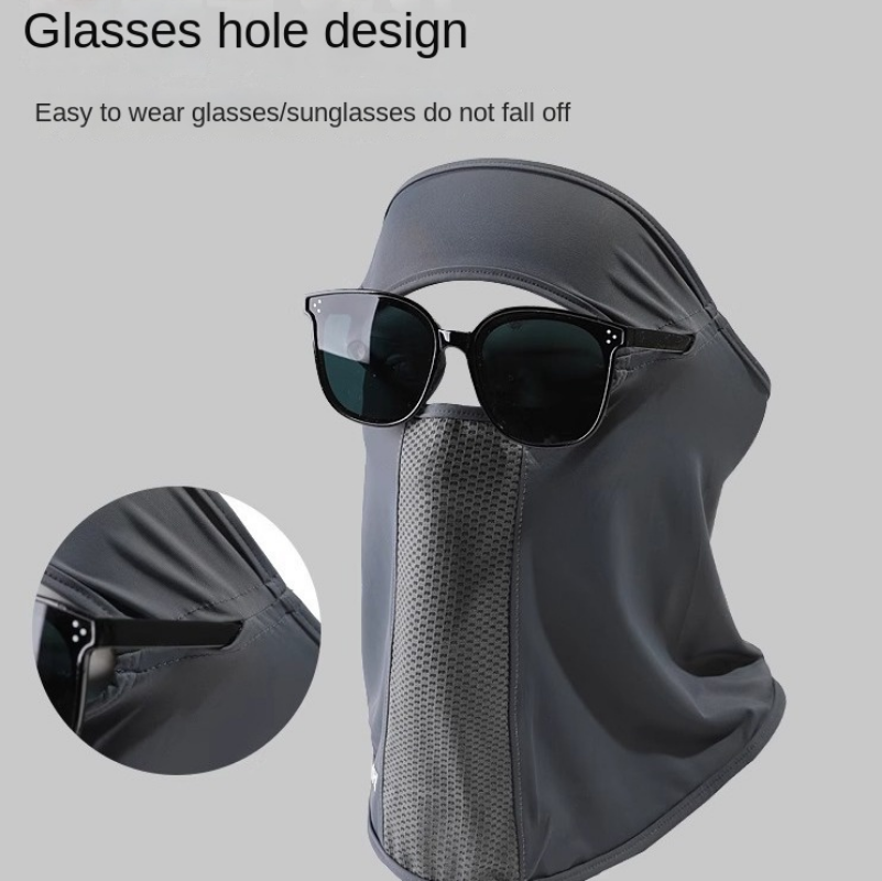 Fishing Mask Sun Protection - Masque d'été en soie glacée anti-UV,