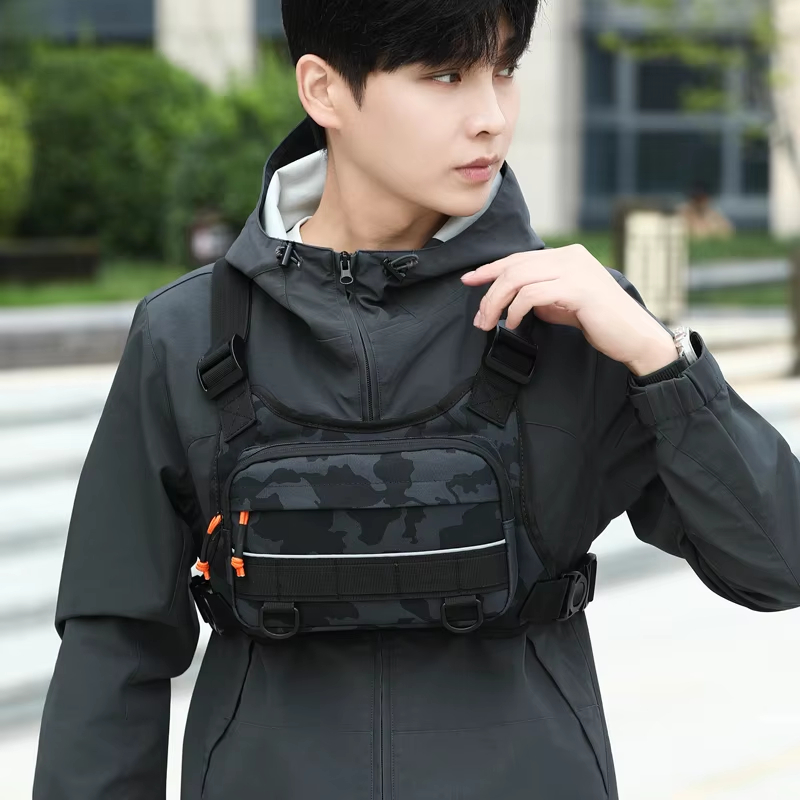 Fishing Vest - Gilet de poitrine de cyclisme, sac