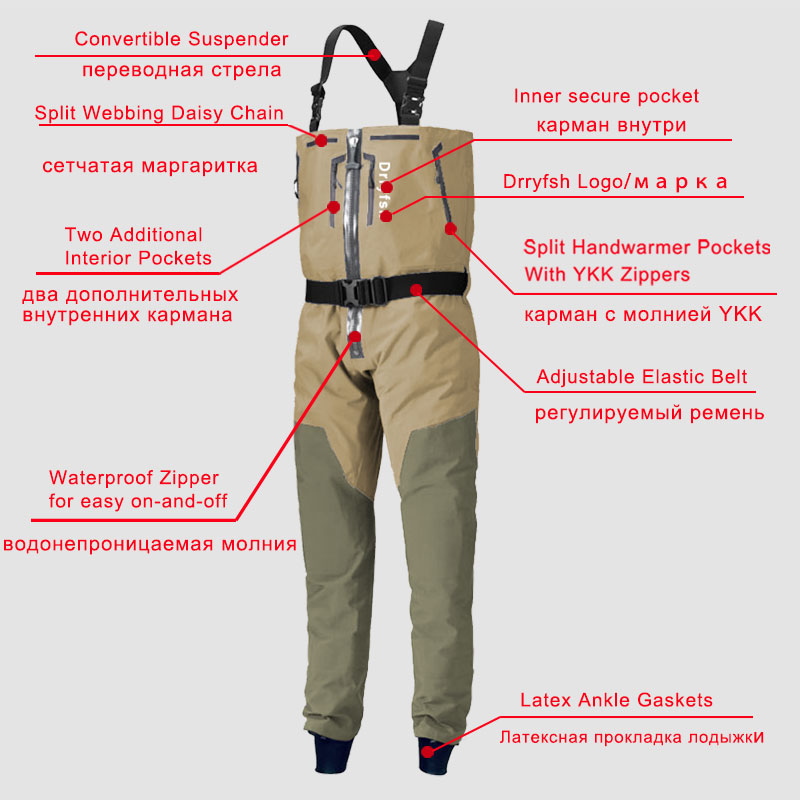 Wader imperméable à fermeture  - Fishing Waders avis et prix