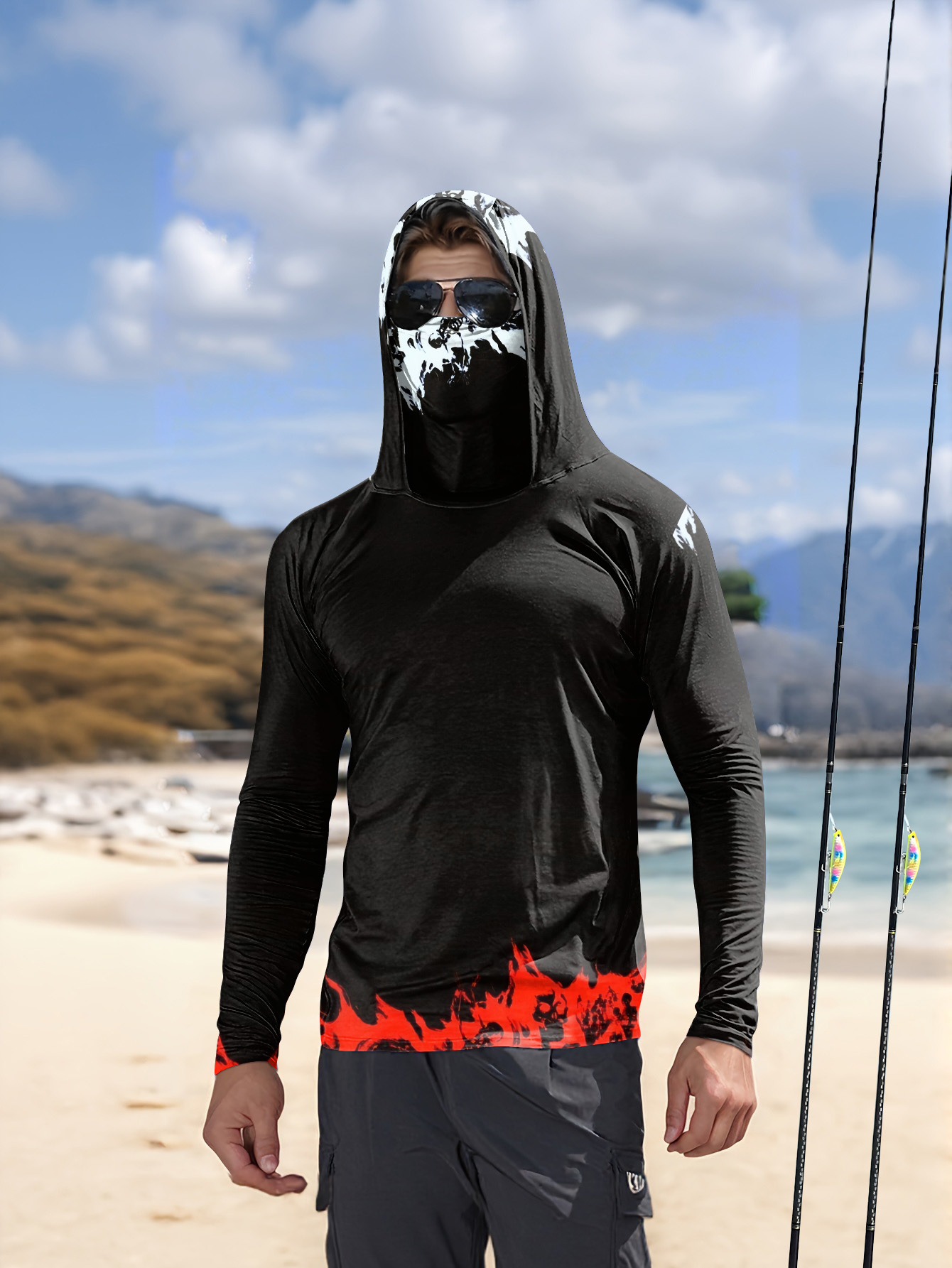 Chemise de pêche à capuche pou - Fishing Shirt Uv Protection avis et prix