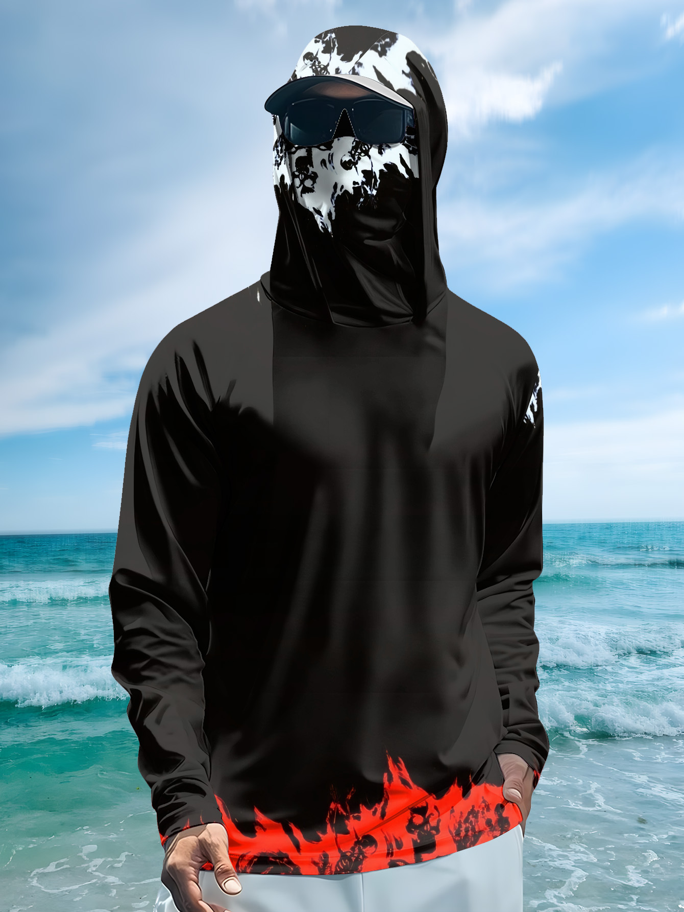 Chemise de pêche à capuche pou - Fishing Shirt Uv Protection avis et prix