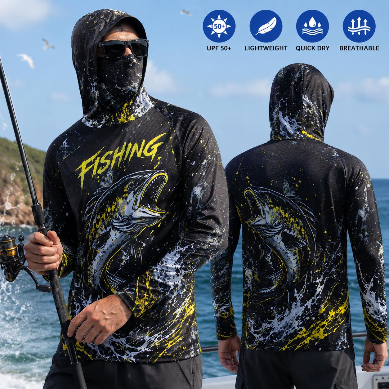 Chemise de pêche à capuche pou - Fishing Hoodie avis et prix