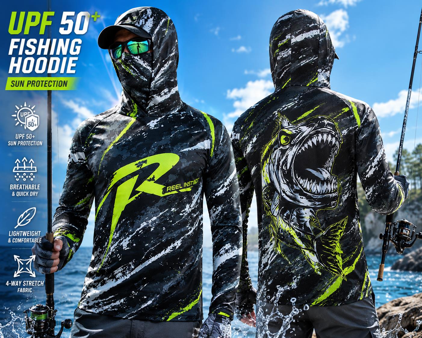 Chemise de pêche à capuche pou - Fishing Hoodie avis et prix